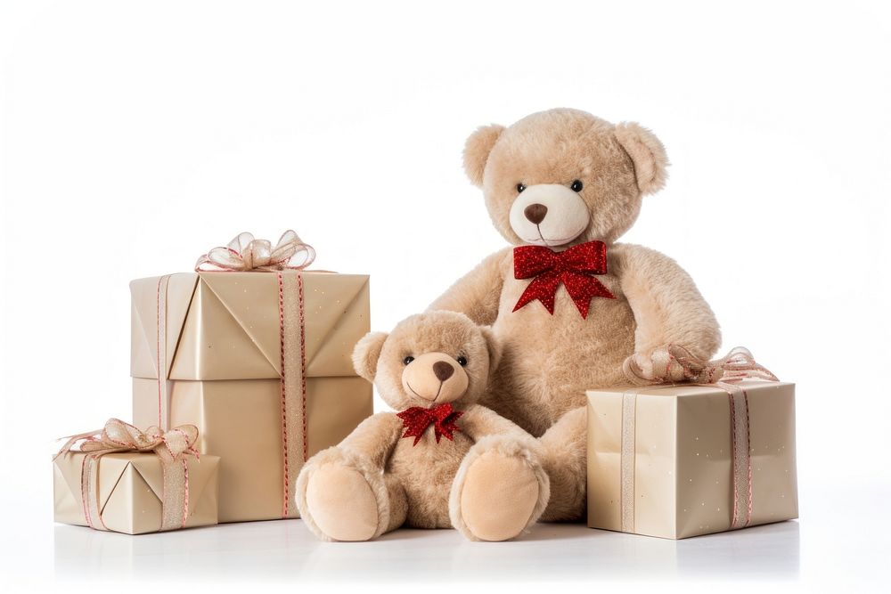 Christmas gift bear toy. AI generated Image by rawpixel.