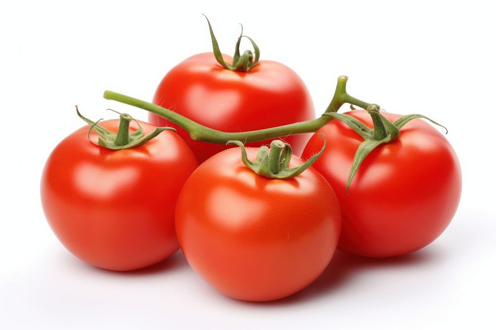 Three tomatos vegetable fruit plant. AI generated Image by rawpixel.