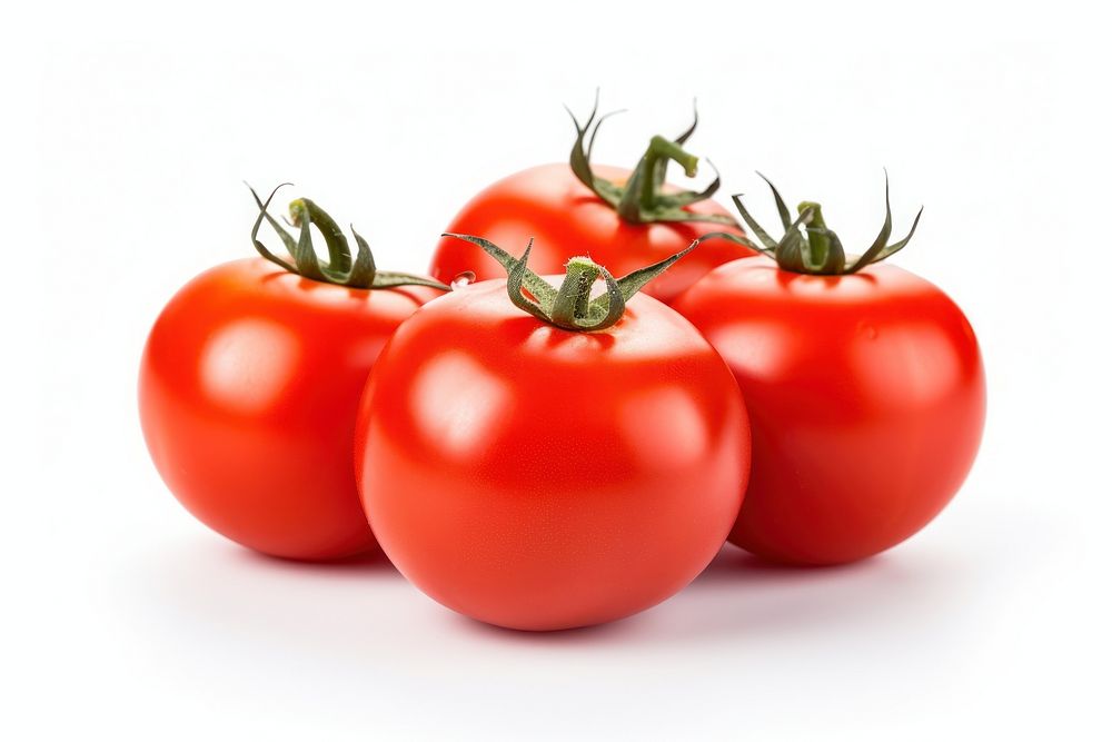 Three tomatos vegetable plant food. AI generated Image by rawpixel.