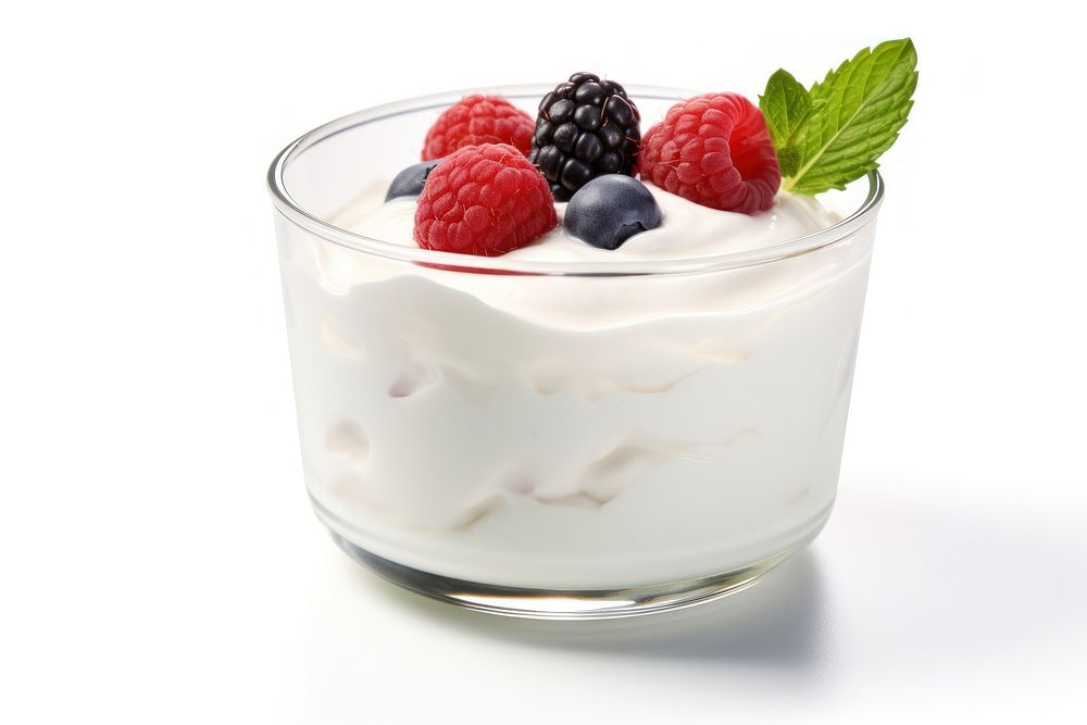 Yogurt dessert berry fruit. AI generated Image by rawpixel.