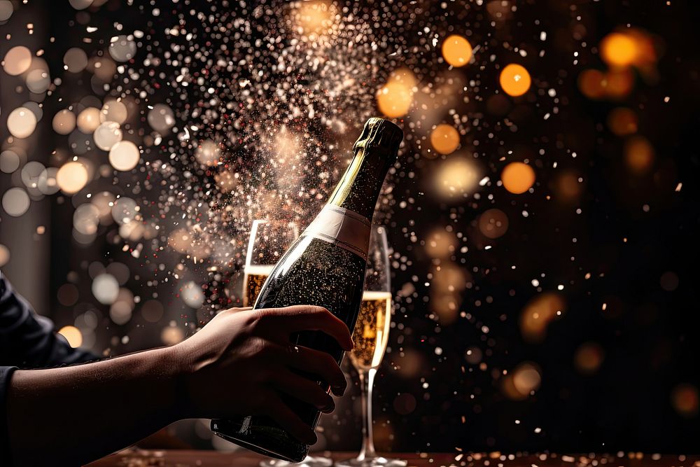New year party drink refreshment celebration. AI generated Image by rawpixel.