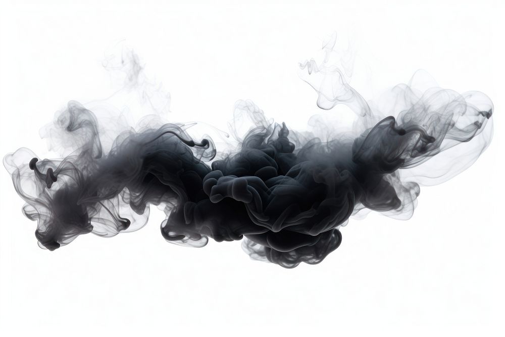 Ink black smoke backgrounds white ink. AI generated Image by rawpixel.