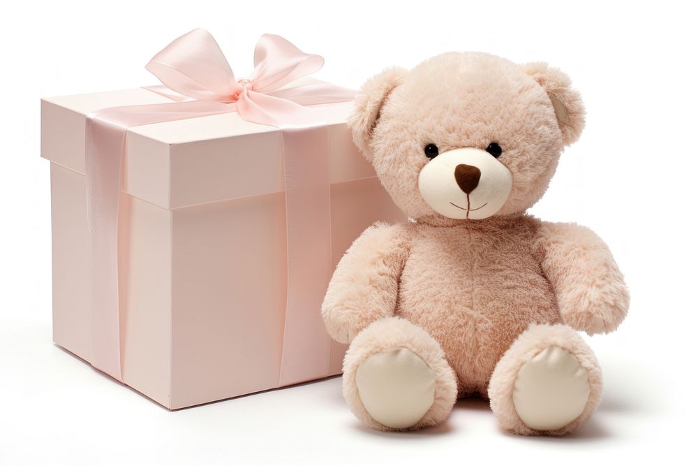 Teddy bear gift toy box. AI generated Image by rawpixel.