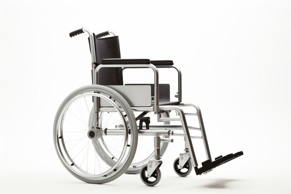 Hospital wheelchair white background parasports. AI generated Image by rawpixel.