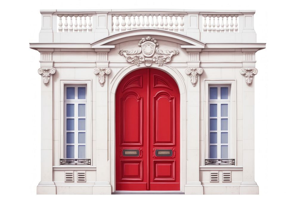 Red Front Door French Style Free Photo rawpixel