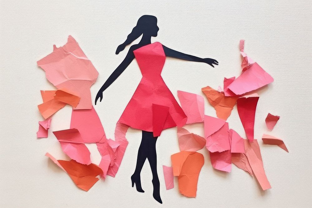 Dancer paper art origami. AI generated Image by rawpixel.