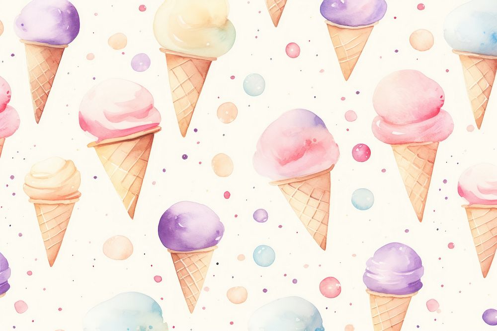Vanilla ice cream backgrounds dessert pattern. AI generated Image by rawpixel.