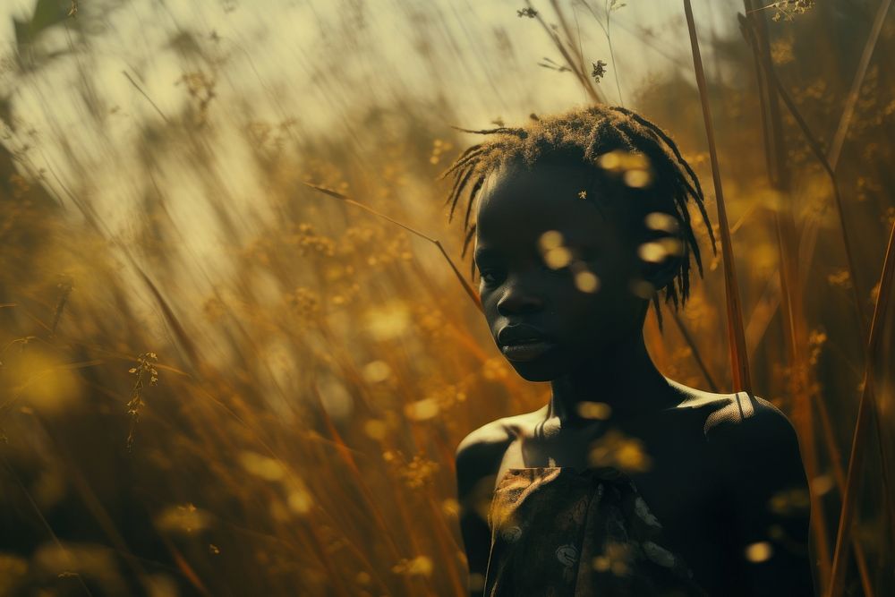 Young african portrait photography plant. AI generated Image by rawpixel.