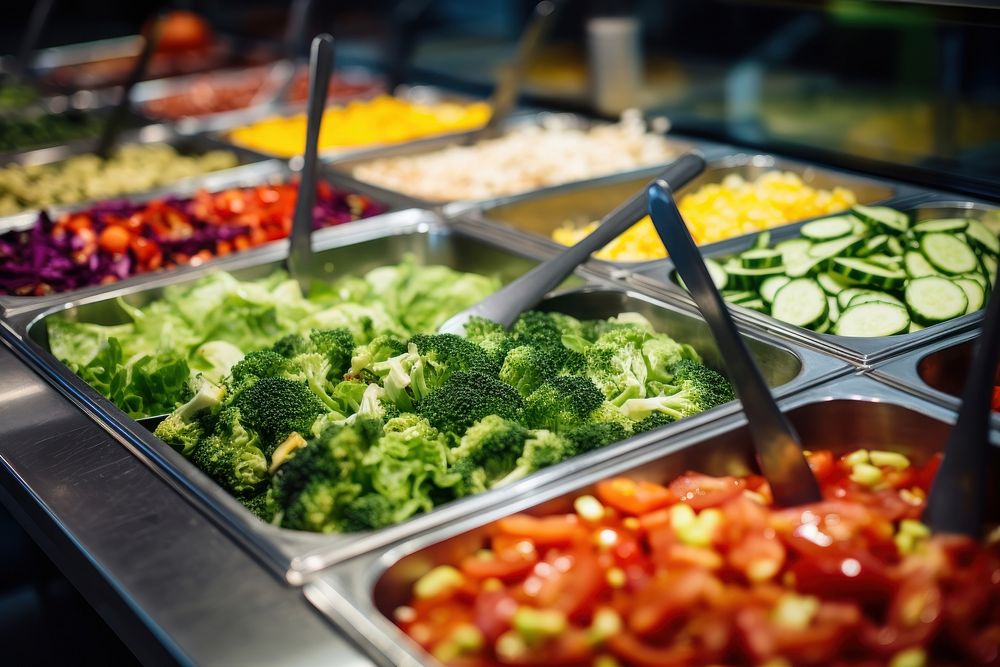 Salad bar salad vegetable food. AI generated Image by rawpixel.