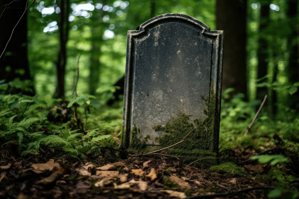 Blank Gravestone gravestone tombstone outdoors. AI generated Image by rawpixel.