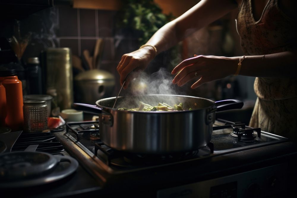 Kitchen cooking adult woman. AI generated Image by rawpixel.