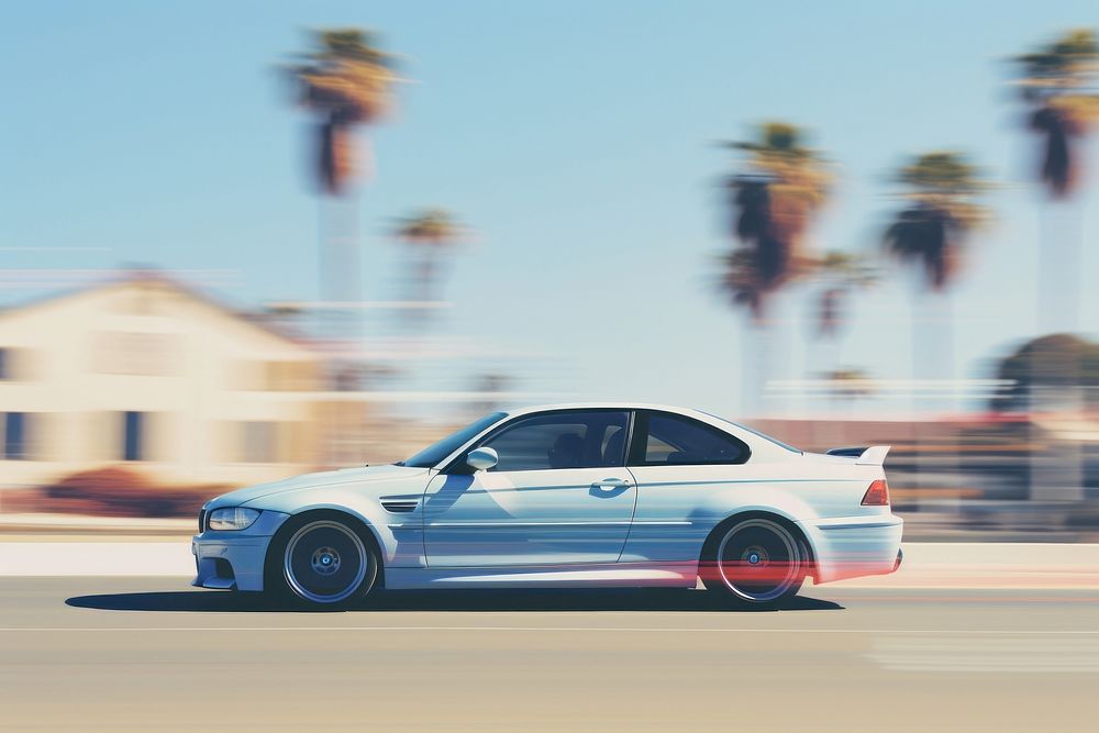 Beach car vehicle motion. AI generated Image by rawpixel.