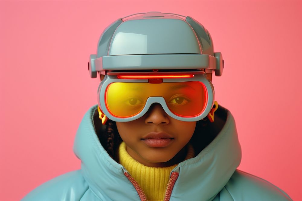 Technology photography portrait helmet. AI generated Image by rawpixel.