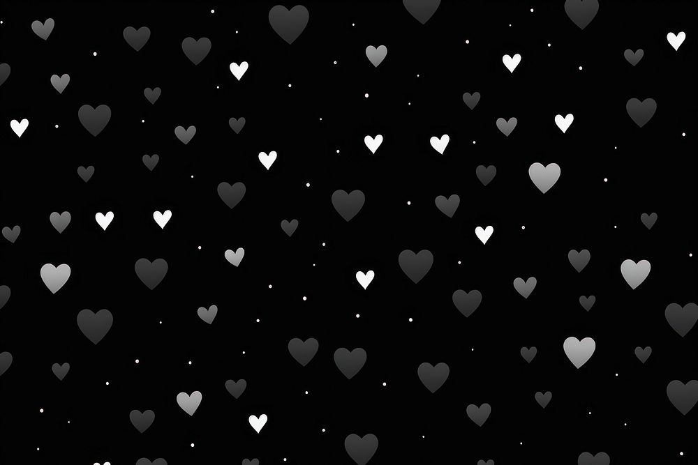 Black heart pattern backgrounds night. AI generated Image by rawpixel.