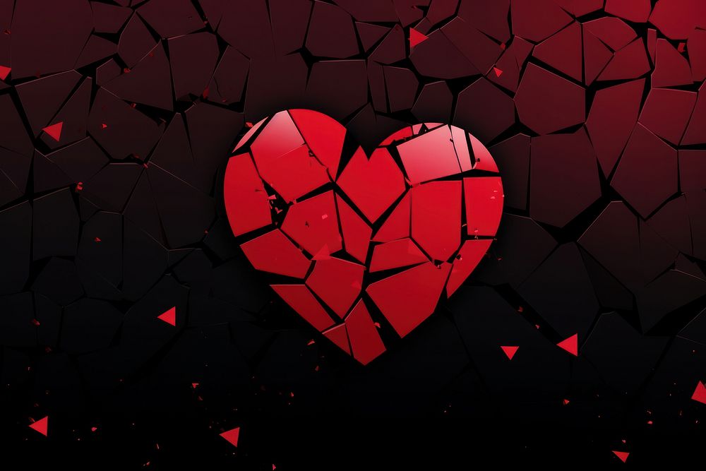 Broken heart backgrounds pattern destruction. AI generated Image by rawpixel.
