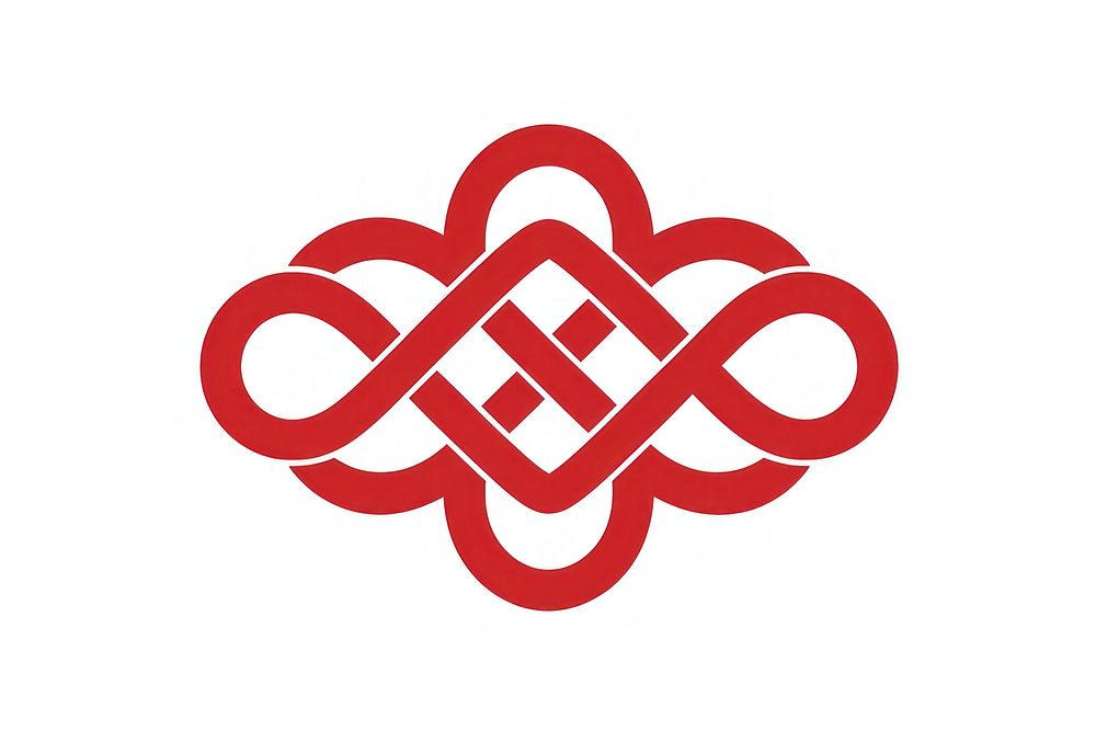 Chinese Knot symbol logo dynamite. AI generated Image by rawpixel.