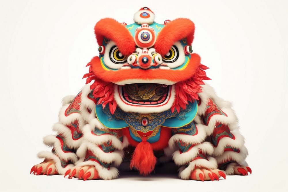Chinese lion dancing festival toy representation. AI generated Image by rawpixel.