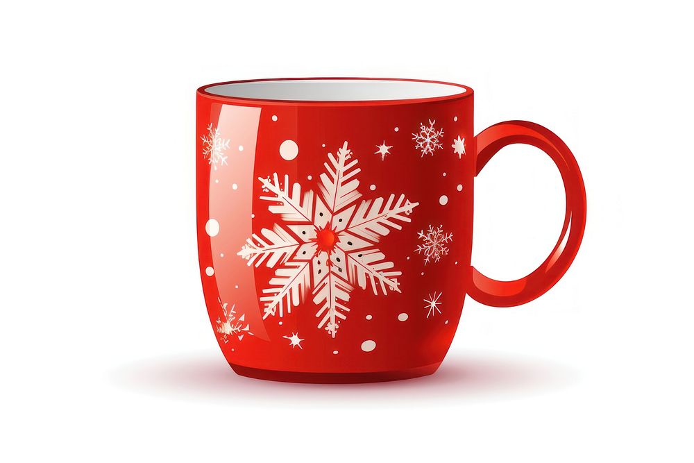 Christmas coffee mug drink cup white background. AI generated Image by rawpixel.
