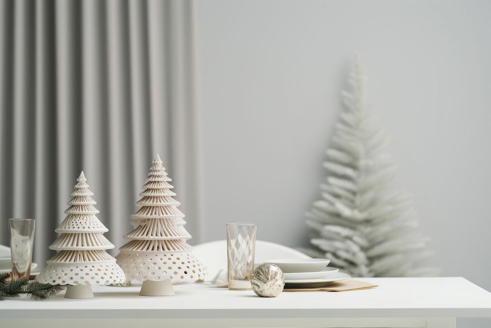 Christmas decoration table furniture christmas. AI generated Image by rawpixel.
