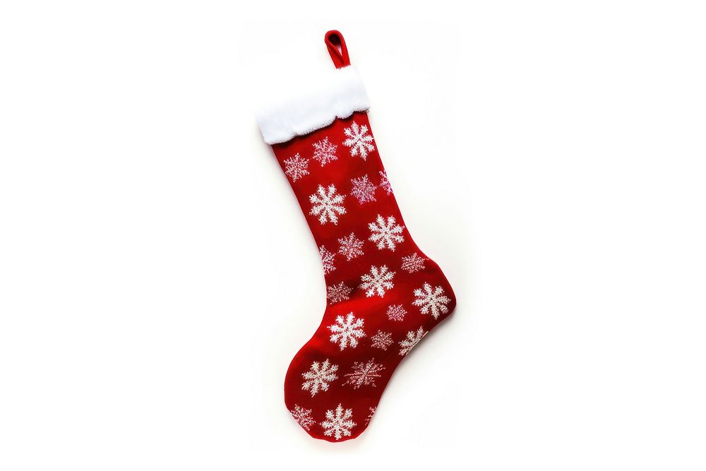 Christmas hang decorative stocking white sock gift. AI generated Image by rawpixel.