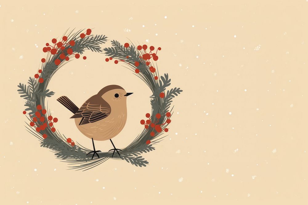 Bird christmas animal celebration. AI generated Image by rawpixel.