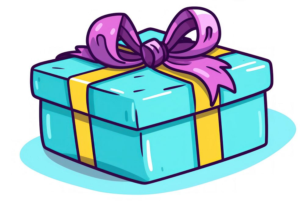 Gift box line anniversary celebration. AI generated Image by rawpixel.