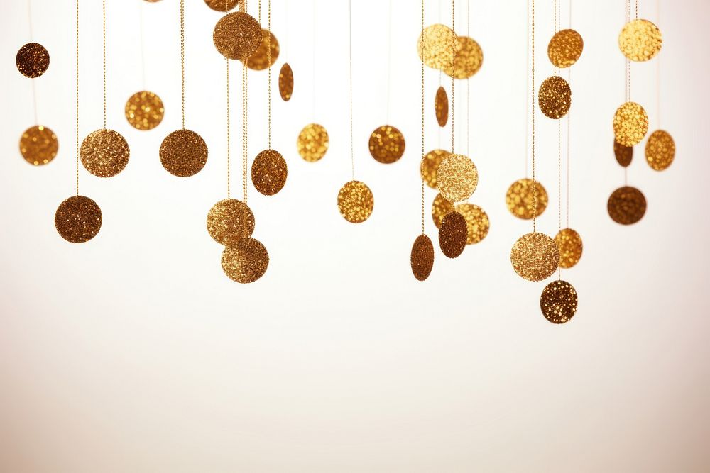 Gold glitter hanging backgrounds chandelier accessories. AI generated Image by rawpixel.
