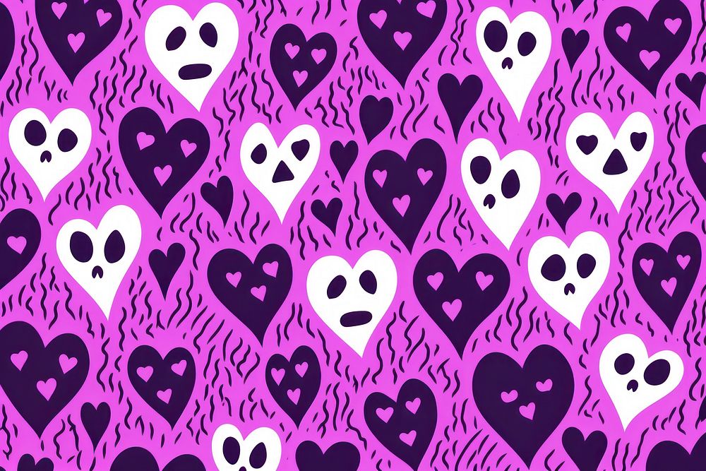 Goth heart pattern backgrounds purple. AI generated Image by rawpixel.