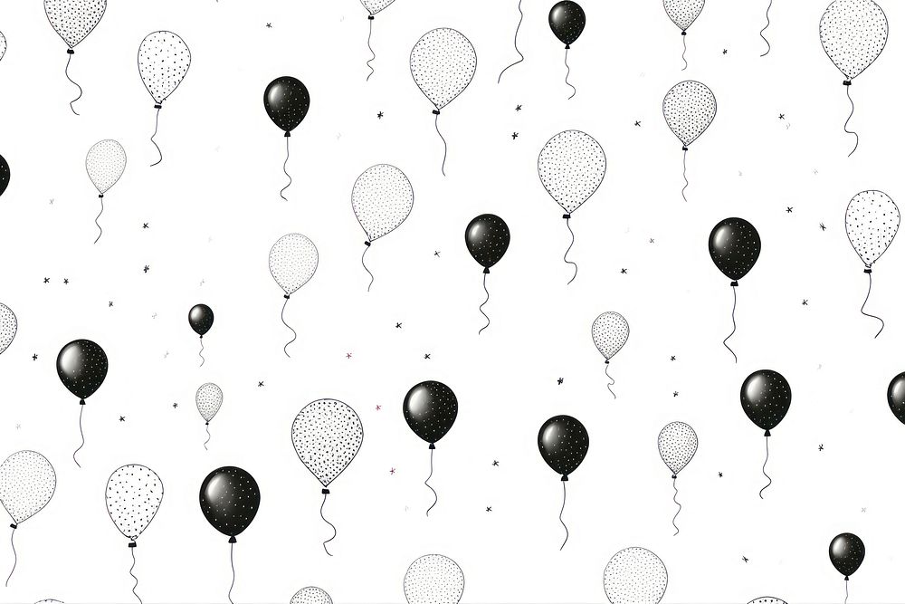New year balloon backgrounds pattern line. AI generated Image by rawpixel.