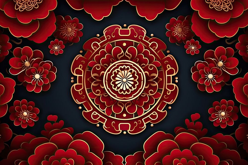 Chinese new year pattern backgrounds chinese new year. AI generated Image by rawpixel.