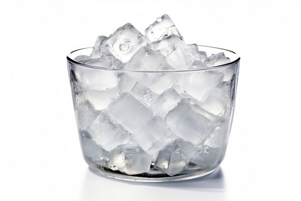 Ice stainless basket refreshment freshness crystal. AI generated Image by rawpixel.