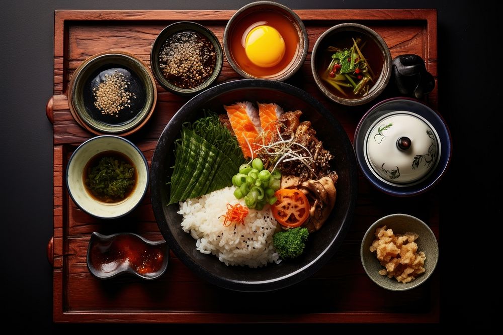 Food plate rice japanese food. AI generated Image by rawpixel.