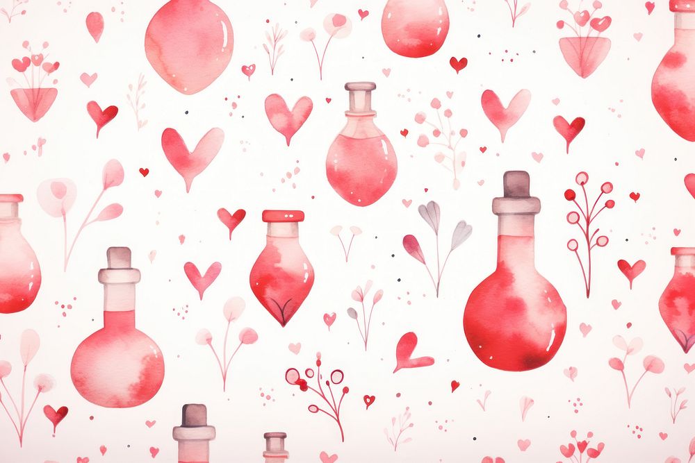 Love potion backgrounds pattern bottle. AI generated Image by rawpixel.