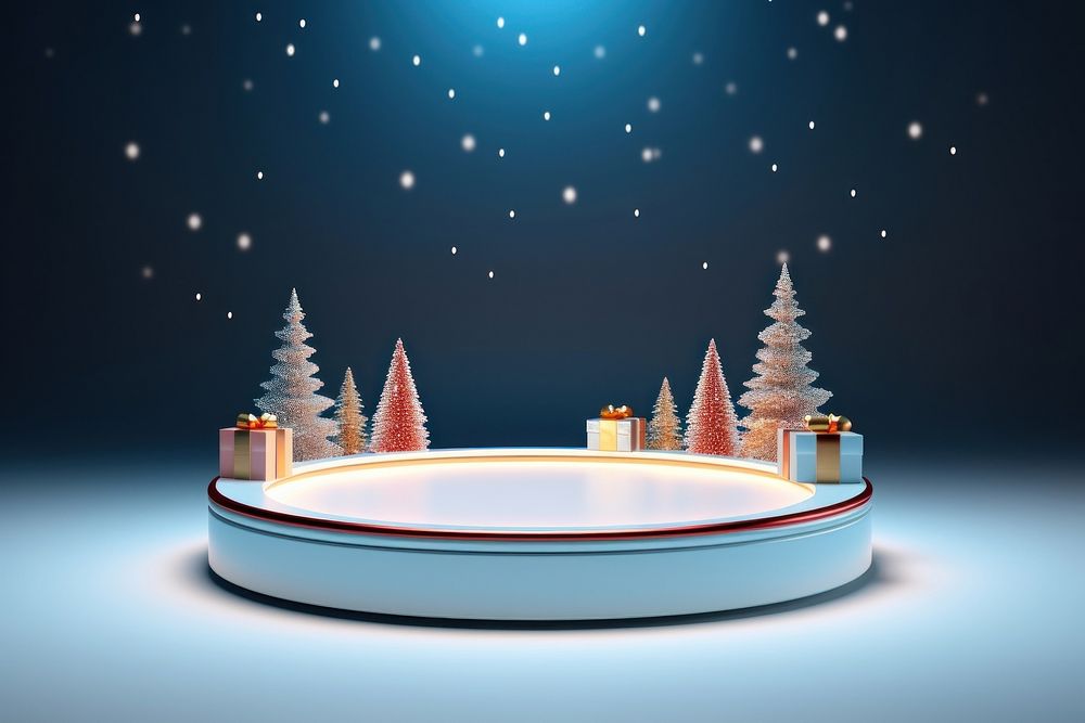 Christmas mockup showcase christmas lighting shape. AI generated Image by rawpixel.