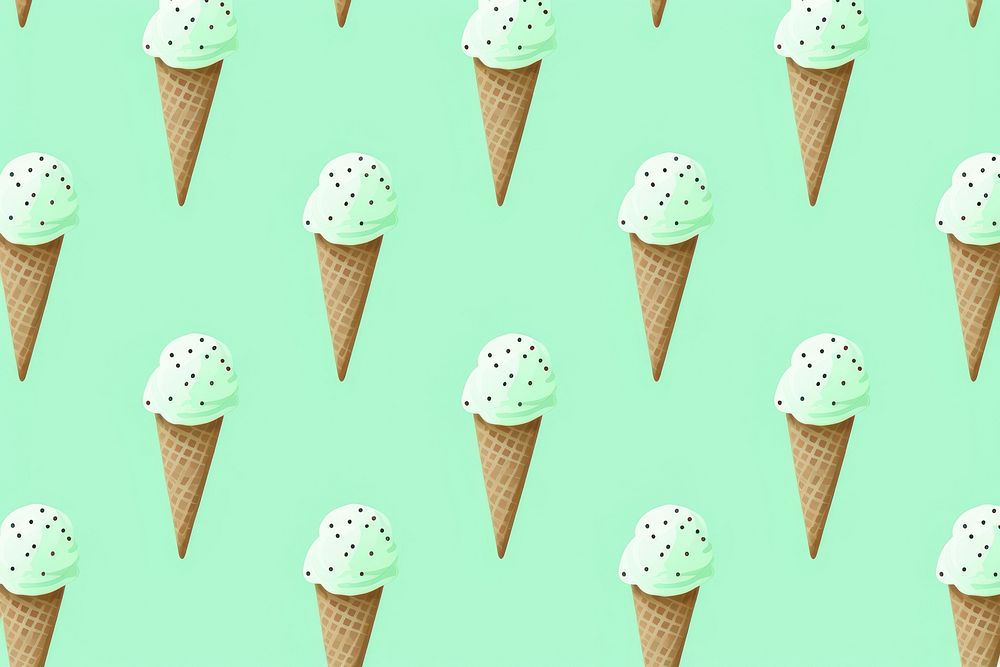 Mint chocolate ice cream backgrounds dessert pattern. AI generated Image by rawpixel.