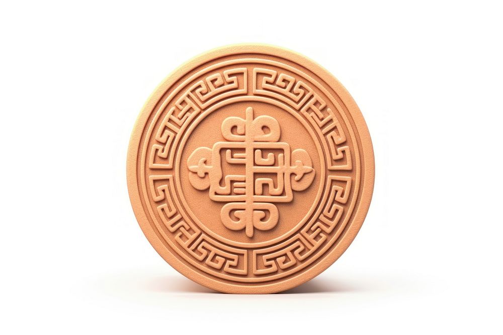 Ancient Chinese coinage white background accessories accessory. AI generated Image by rawpixel.