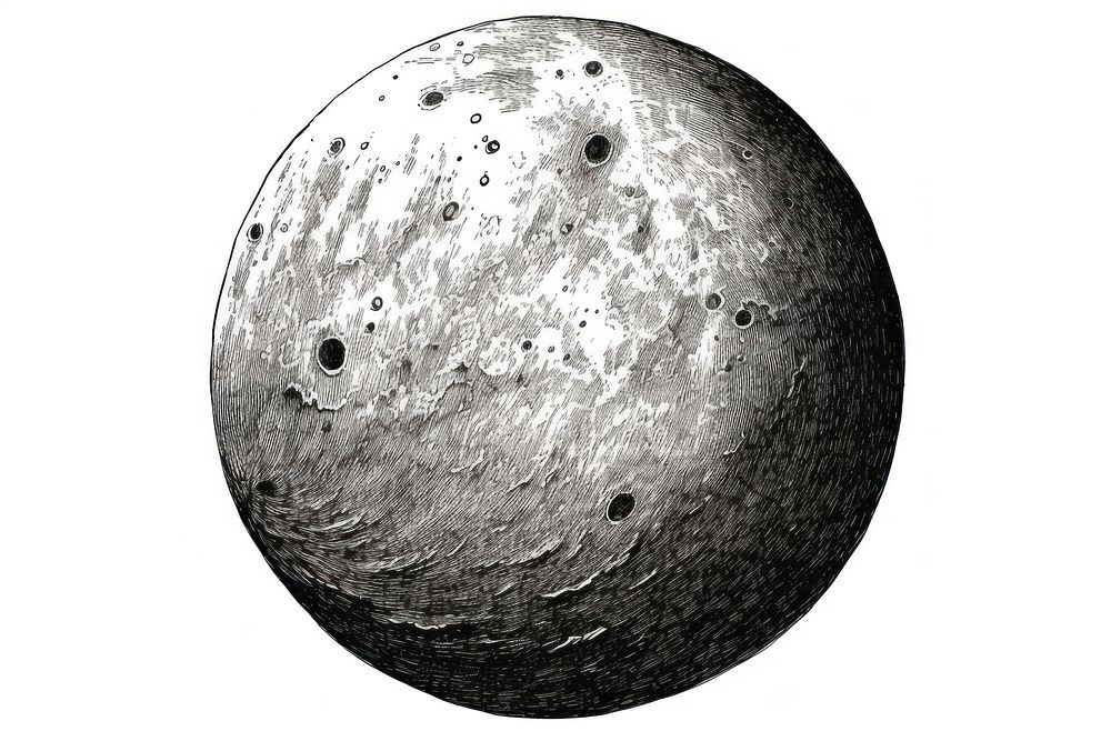 Moon astronomy space monochrome. AI generated Image by rawpixel.
