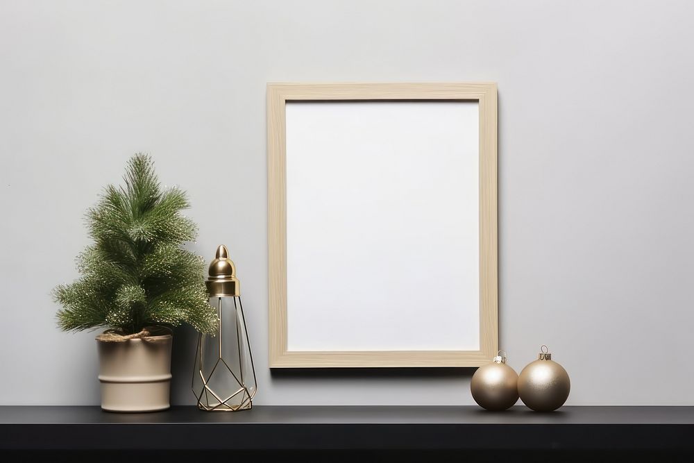 Photo frame decoration christmas plant. AI generated Image by rawpixel.