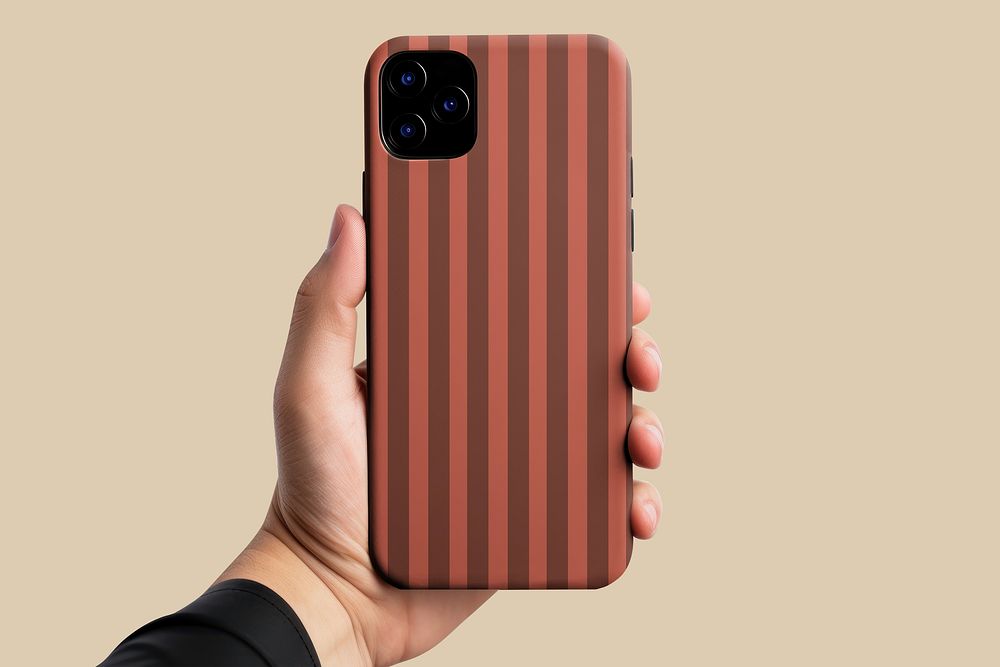 Pink striped smartphone case
