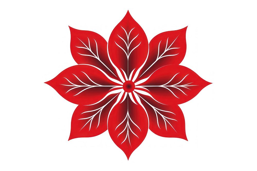 Poinsettia pattern flower plant. AI generated Image by rawpixel.