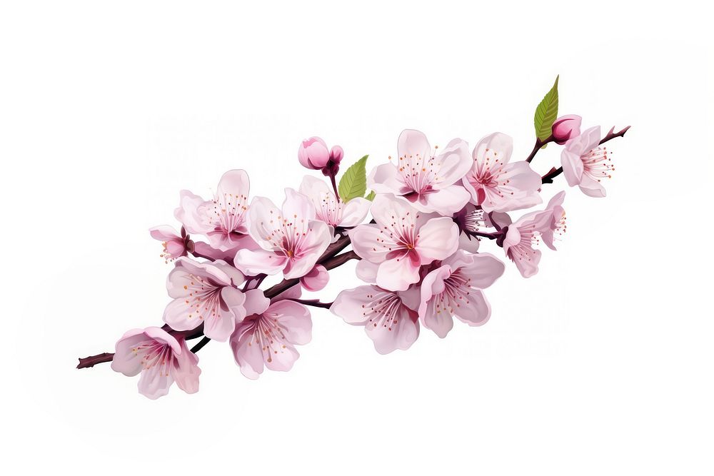 Plum Blossoms blossom flower plant. AI generated Image by rawpixel.