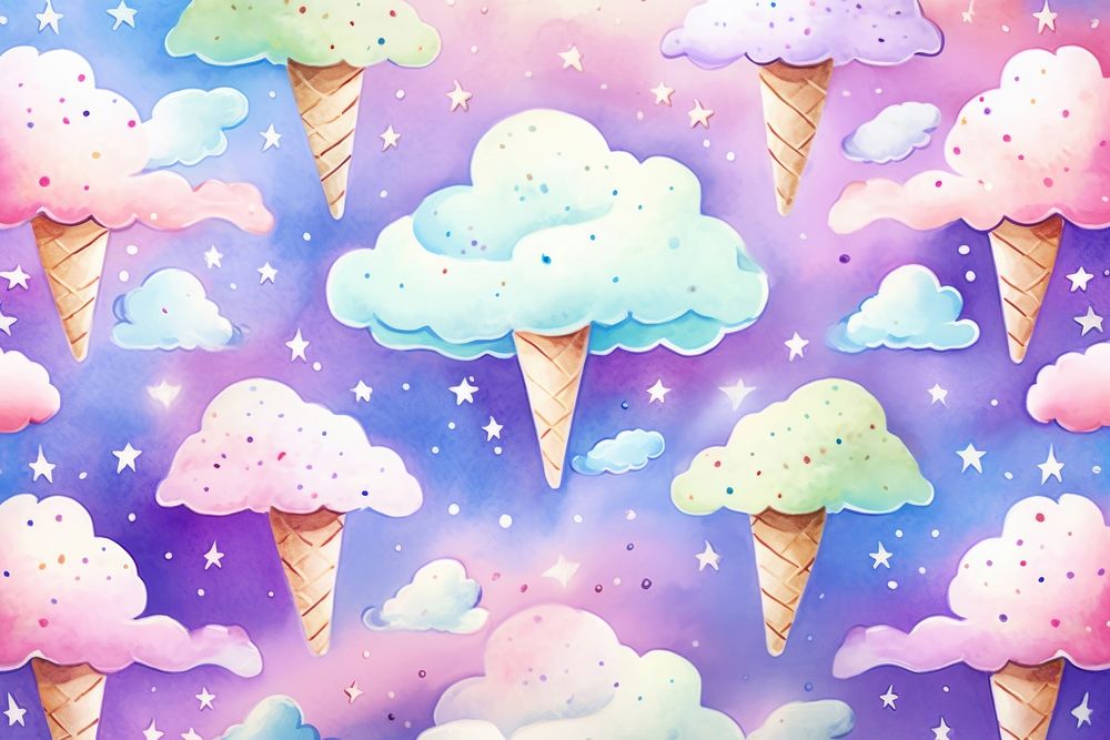 Rainbow ice cream backgrounds pattern nature. AI generated Image by rawpixel.