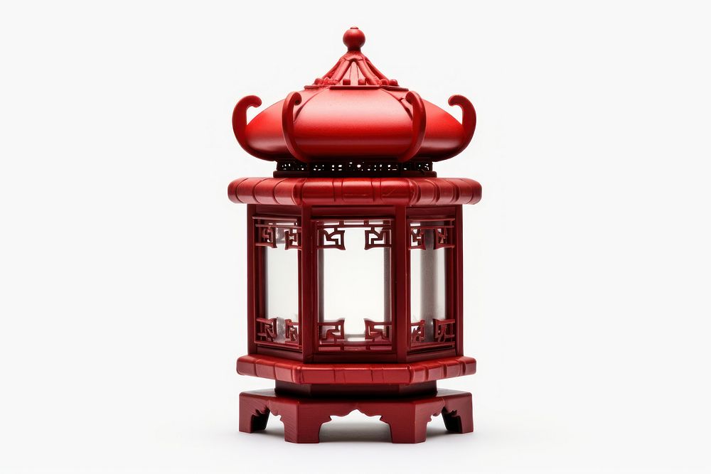 Red lantern architecture letterbox porcelain. AI generated Image by rawpixel.