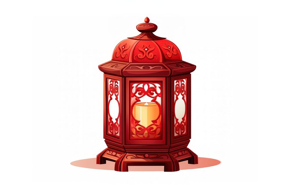 Red lantern lamp architecture illuminated. AI generated Image by rawpixel.