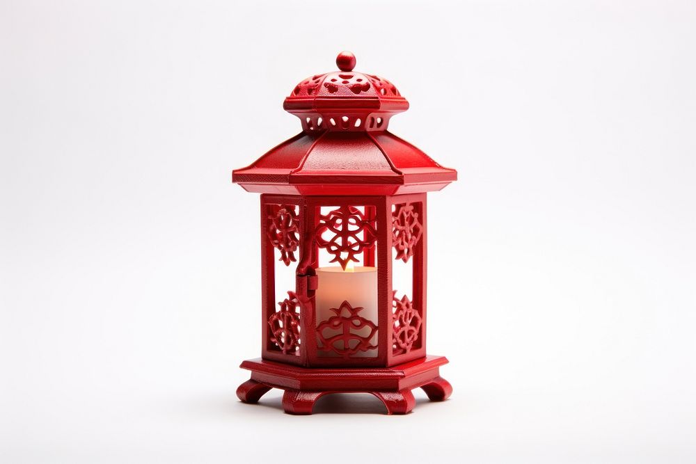 Red lantern lamp architecture celebration. AI generated Image by rawpixel.