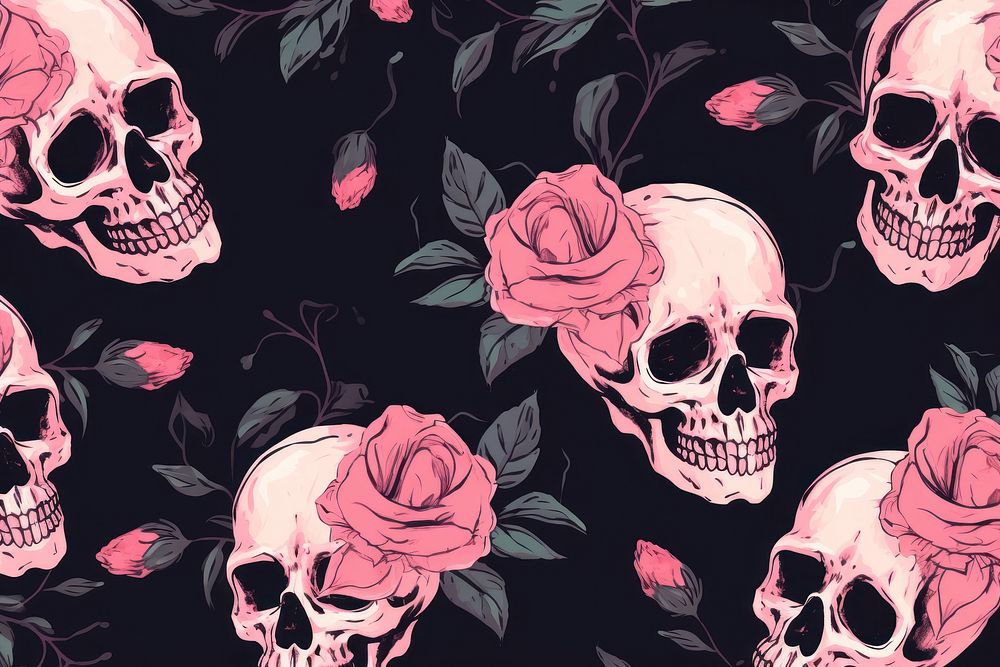 Rose backgrounds pattern plant. AI generated Image by rawpixel.