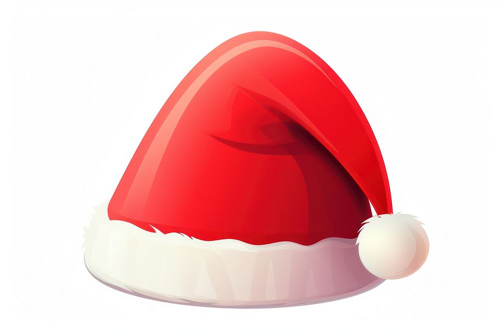 Santa hat white background confectionery celebration. AI generated Image by rawpixel.