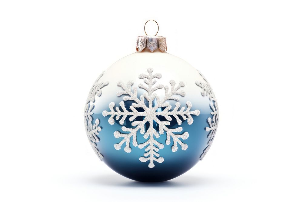 Snow christmas ornament white white background celebration. AI generated Image by rawpixel.