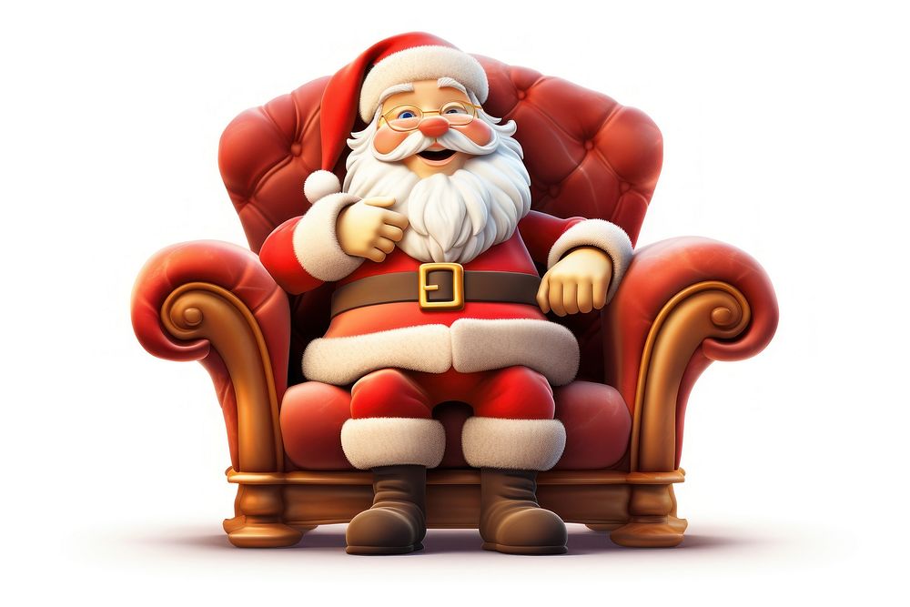 Santa furniture armchair sitting. AI generated Image by rawpixel.