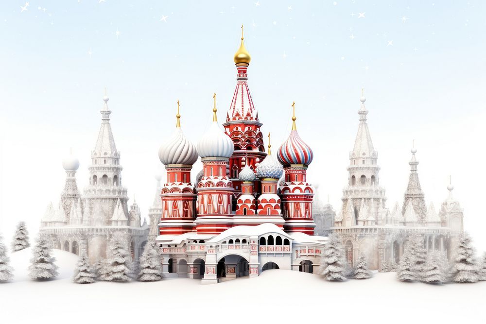 Christmas vintage architecture building landmark. AI generated Image by rawpixel.